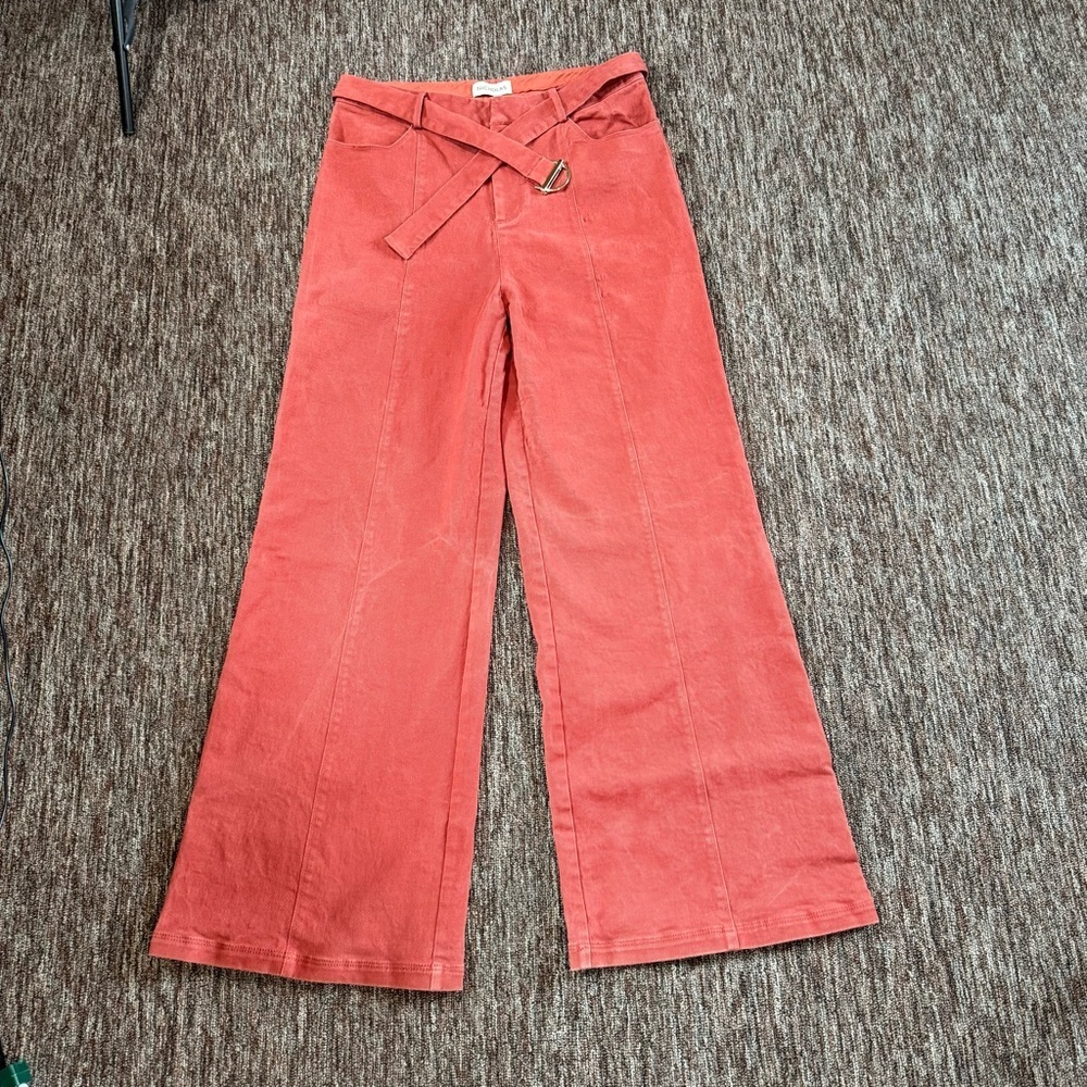 NICHOLAS Belted High Waist Wide Leg Trouser Pants  size 14